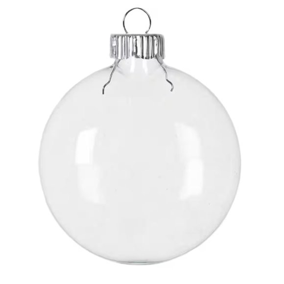 Holiday 25 New Clear Plastic Crafting Ornaments Ready For Decorating